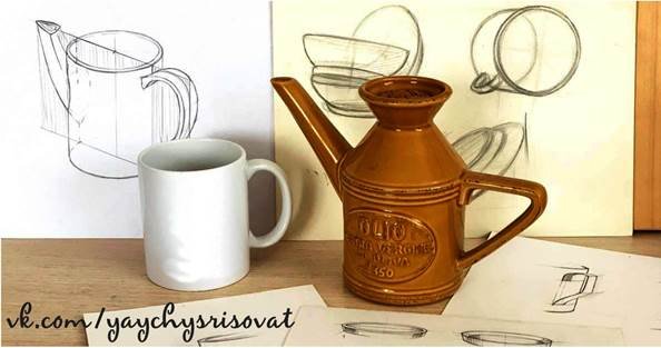 Ручка кружки карандашом