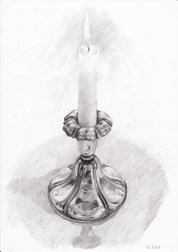 Свеча карандашом