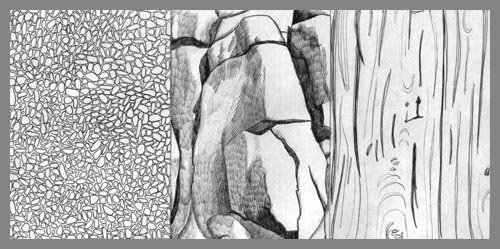 Фактуры гелевой ручкой камни