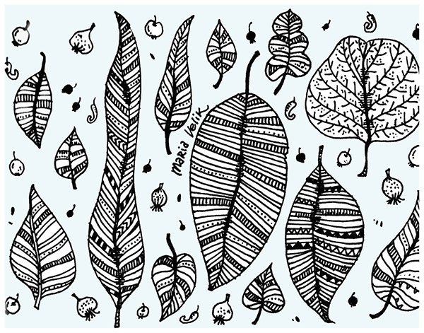 Стилизованные листья