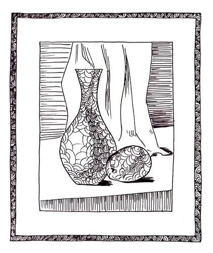 Стилизация натюрморта карандашом