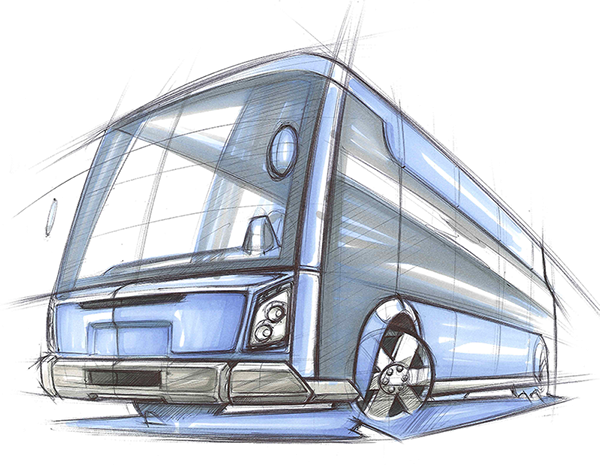 Как нарисовать ЛУАЗ автобус