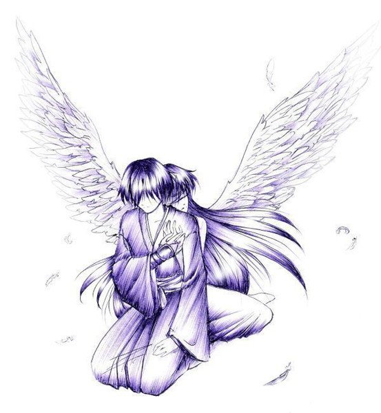 Рисунок ангела аниме