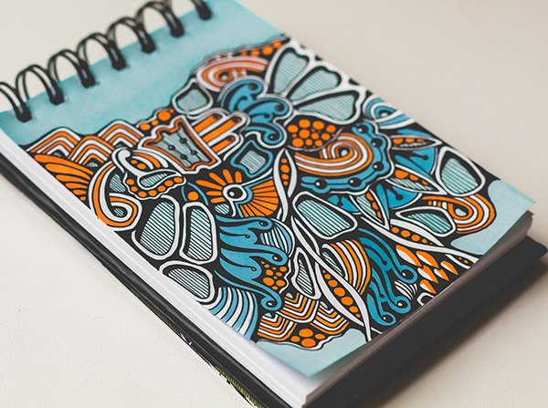 Узоры в скетчбуке