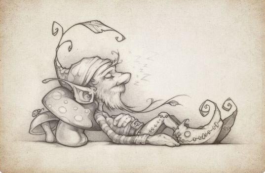 Гном набросок