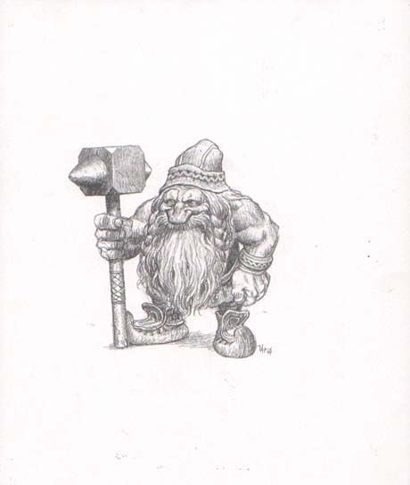 Рисунки гномов Шахтёров