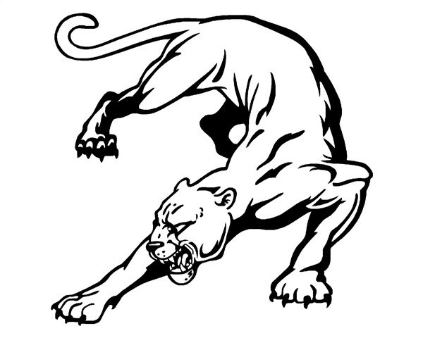 Силуэт пантеры тату