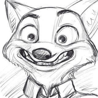 Лиса из мультфильмов карандашом для срисовки