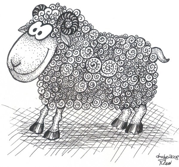 Овечка в графике