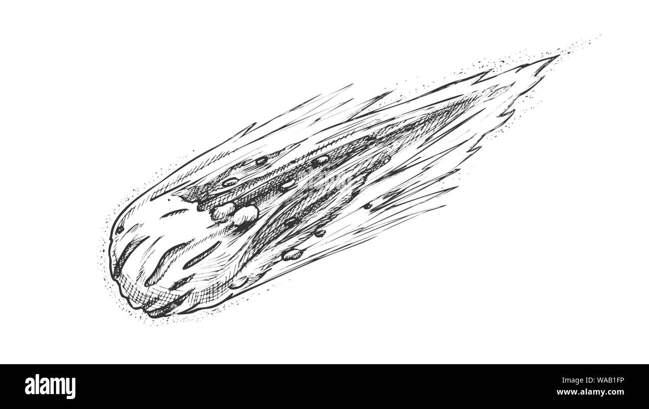 Астероид рисунок карандашом