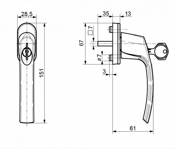 Автомобильная оконная ручка моталка чертеж