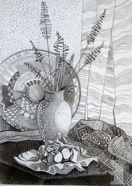 Декоративная Графика гелевой ручкой