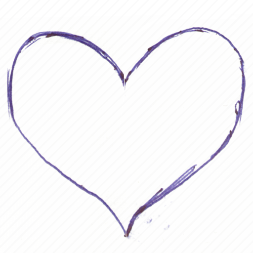 Сердце нарисованное ручкой