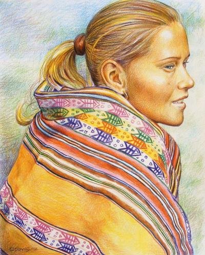 Рисунки многоцветным карандашом