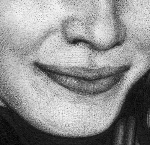 Портрет точками гелевой ручкой