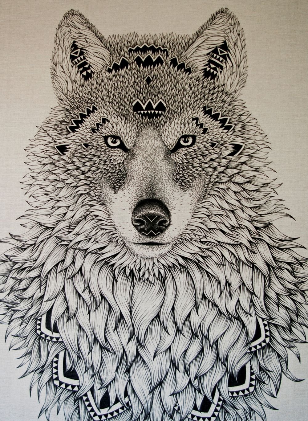Волк орнамент