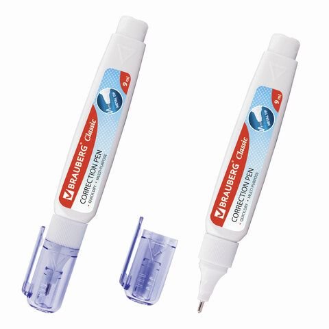 Ручка-корректор Erich Krause "Techno White", 6 мл, металлический наконечник