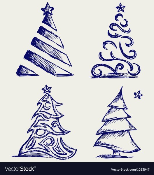 Новогодняя елочка ручкой