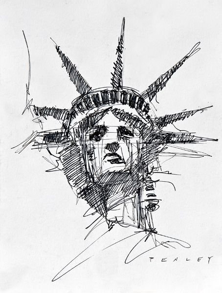 Татуировка статуя свободы эскиз