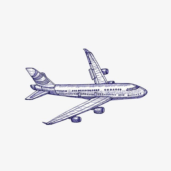 Самолет рисунок ручкой