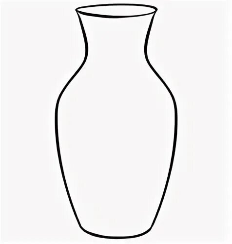 Силуэт вазы для аппликации