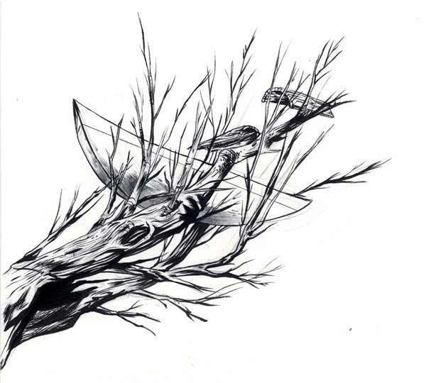 Тату веточка эскиз