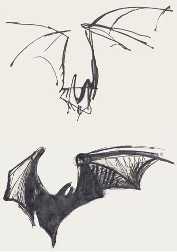 Стилизованные животные летучая мышь