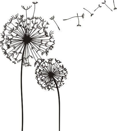 Одуванчик гелевой ручкой