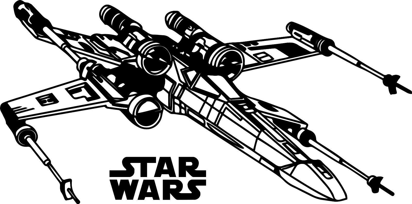 Раскраска Звездные войны истребитель типа x