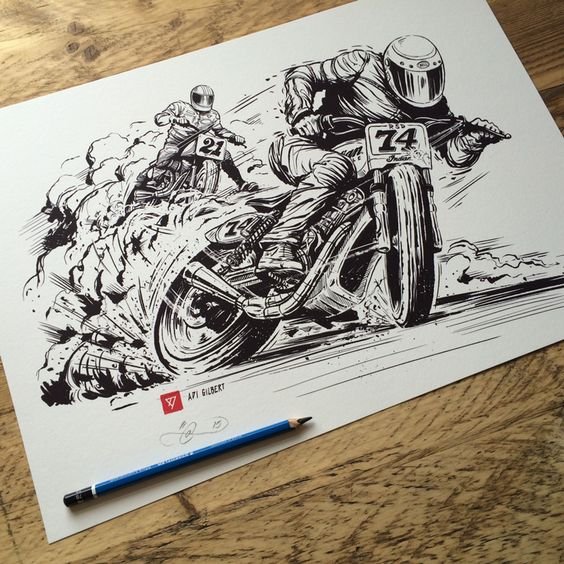 Мотоцикл скетч