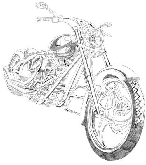 Скетч Харлей Дэвидсон