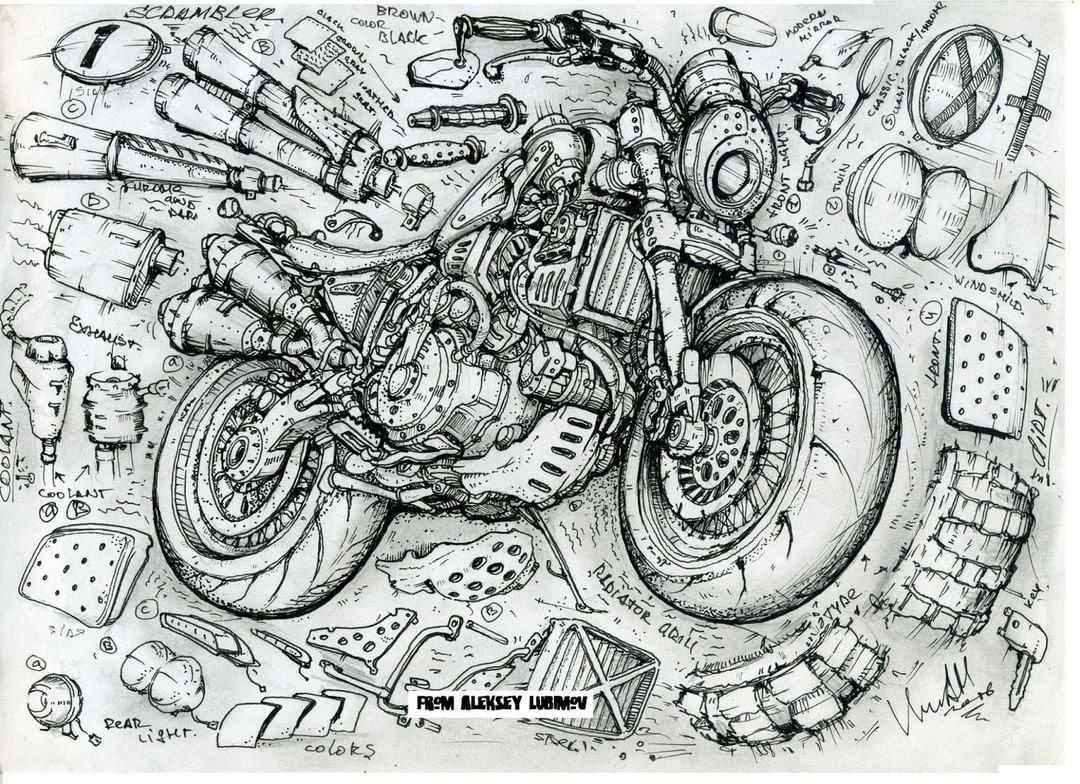 Рисунки на тему мотоциклы