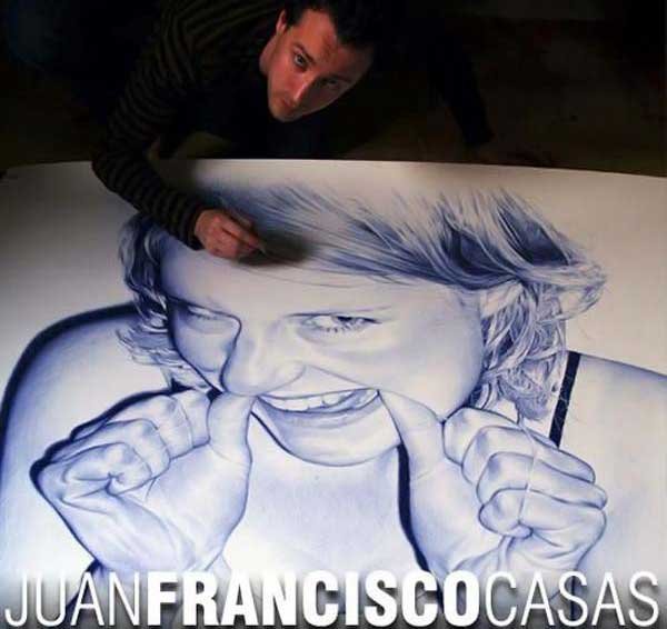 Реалистичные картины ручкой