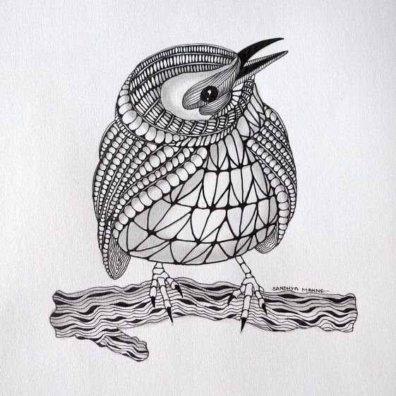 Рука в технике дудлинг