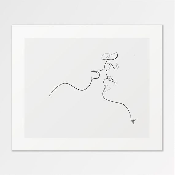 Поцелуй одной линией