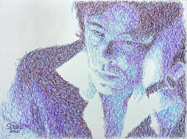 Рисование цветными шариковыми ручками