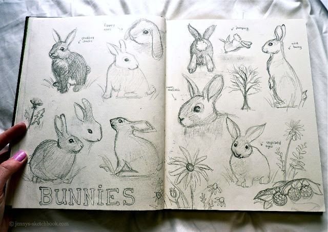 Зайка ручкой. Кролик скетчбук. Кролики в скетчбуке. Рисунки для скетчбука лёгкие кролик. Кролик карандашом скетчбук.
