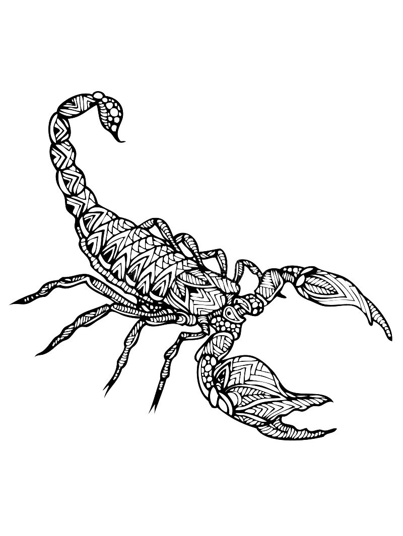 Скорпион Зентангл