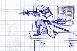 Рисование ручкой в тетради