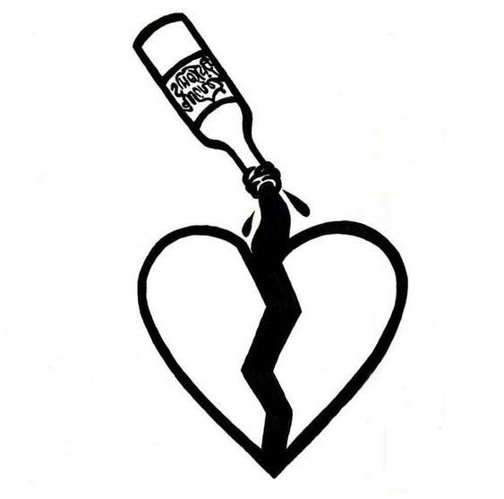 Сердце тату эскиз