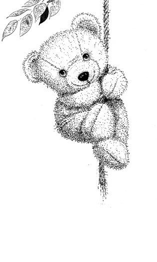 Мишка Тедди раскраска