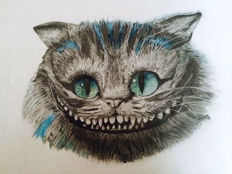 Чеширский кот карандашом