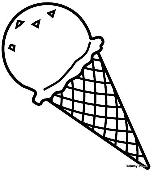 Рожок мороженого трафарет