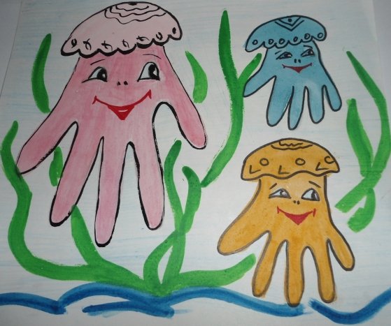 Осьминожка из ладошки