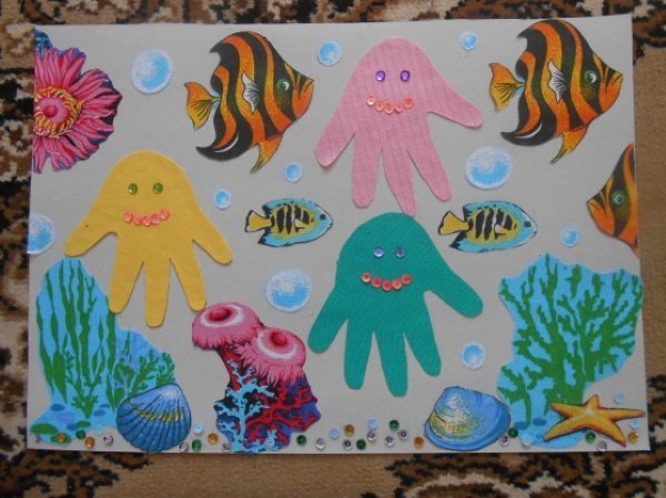 Рисование ладошками для детей 2-3