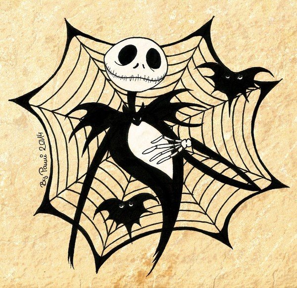 Хэллоуинский рисунок на руке