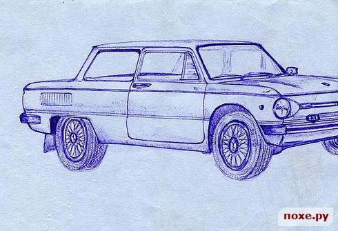 Нарисовать машину ручкой