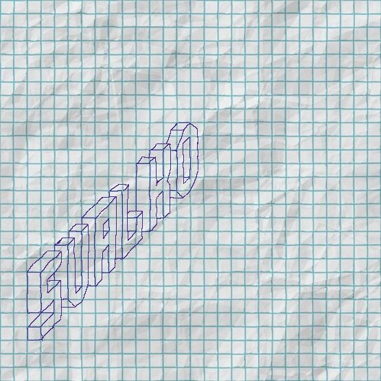 Рисунки на листе в клетку