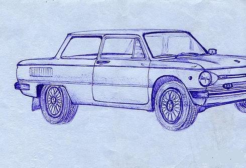 Нарисовать машину ручкой