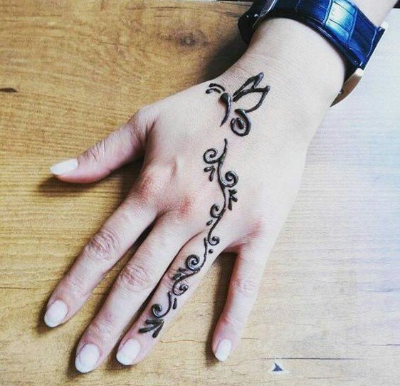Легкие татушки на руку ручкой